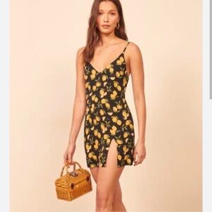 Reformation Lemon Mini Dress